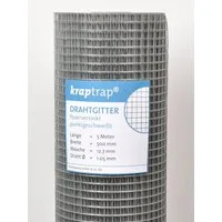 Kraptrap® Voliere Volierendraht Drahtgitter I Käfigdraht Schweißgitter I 12x12mm I 1,05mm stark Drahtzaun Maschendraht