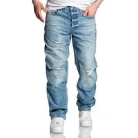 Amaci&Sons Loose-fit-Jeans YAKIMA 90s Baggy Jeans Herren Destroyed 90s Denim Jeans Hose Straight Baggy