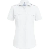 GREIFF Kurzarmbluse Greiff SIMPLE Damen Pilotbluse Kurzarm New-Kent Regular-Fit Weiß