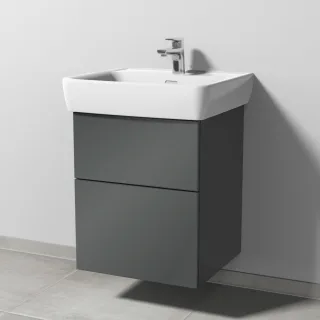 Sanipa 3way Waschtischunterbau zu Laufen Pro A Waschtisch mit 2 Auszügen, Anthrazit-Glanz SF75579