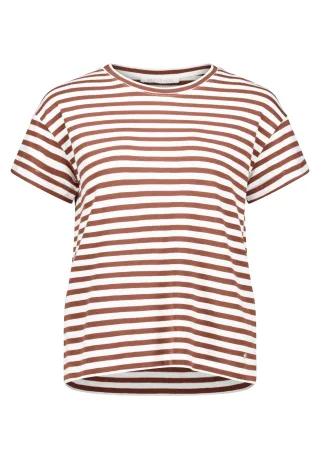Betty & Co - Ringelshirt Weiß/Braun - Gr. - XL