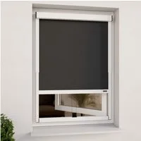Rollo Außenrollo ohne Bohren (Weiß, Blickdicht) für Fenster von CLIP & SHADE, CLIP & SHADE