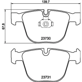 Hella Bremsbel?ge hinten BMW 1er 3er 5er 6er 7er X5 X6