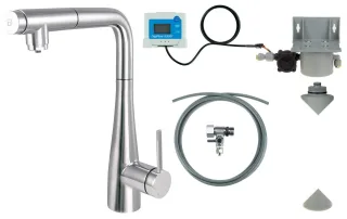 Neuesbad Armatur mit PULL-OUT SPRAY und WATER FILTER Set, Chrom NB1DEBREF075M1