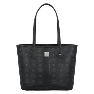MCM Neuer Liz Shopper Small in Visetos in Schwarz Monogram Handtasche Damen