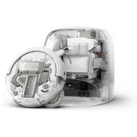 DJI Saugroboter DJI ROMO P, mit Beutel, Transparenter Saugroboter mit Absaugstation und App-Steuerung