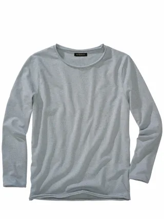 Mey & Edlich Herren Zuckerwatte-Longsleeve Blau 100 % Baumwolle (je 50 % bio und recycelt)