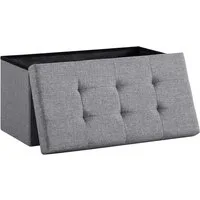 Zedelmaier Sitzbank Sitzbank mit Stauraum, Sitzhocker, Spielzeugtruhe, Fußhocker (ZD76Lenien), Aus MDF-Platte und Lenien. Faltbar, bis 300 kg,Truhenbank