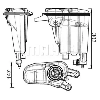 Mahle K?hlmittelausgleichsbeh?lter Audi A4 A5 Q5