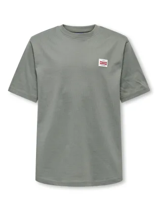 KIDS ONLY - OSJFRED LIFE RLX SS LABEL TEE NOOS Castor Gray - Gr. - 176
