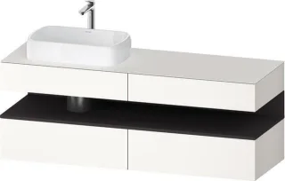 Duravit Qatego Konsolenwaschtischunterbau wandhängend Weiß Supermatt 1600x550x600 mm - QA47770808400 QA4777080840010