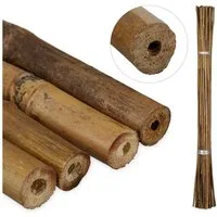 relaxdays Rankhilfe 40er Set Pflanzstäbe Bambus 105 cm