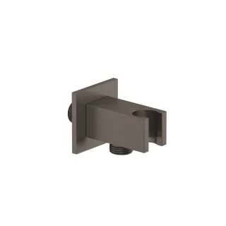 KLUDI-A-QA Wandanschluss und Brausehalter eckig Brushed Gunmetal 65569N2-00