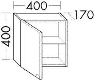 Burgbad Hängeschrank rc40 System PG2 400x400x170 Weiß Ultramatt, OSCB040RF5774 OSCB040RF5774