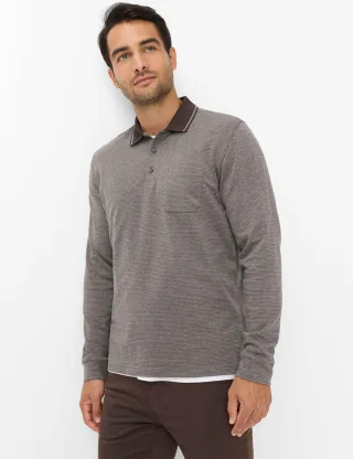 Brax Herren Polo Style PHARELL chocolate, dunkelbraun, Gr. 4XL