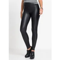 bonprix Lederimitathose aus beschichtetem elastischem Lederimitat, Skinny Fit, Kurzgröße