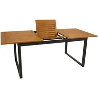 DEGAMO Gartentisch RIVELLO ausziehbar, 150/200x90cm, Alu anthrazit + Akazie