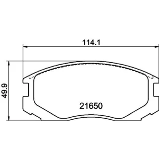 Hella Bremsbel?ge vorne Daihatsu Mitsubishi Proton