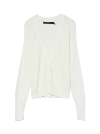 VERO MODA - VMNEWLEXSUN LS SHORT V-NECK CAR GA NOOS Snow White - Gr. - S