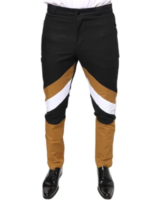 Farbenblockierte Gerade Leggings
