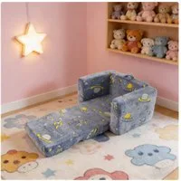 MODFU Sofa Kinder-Schaumstuhl, Leuchtender Weicher Plüschtier-Kindercouch-Sofa (aufklappbar),Bequemer Babyliegenstuhl. 1 Teile