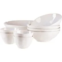 MÄSER Salatschüssel FROZEN, Salatschüssel-Set, Steinzeug, Steinzeug, (9-tlg)