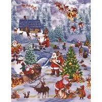 texpot Tischdecke Wachstuch Weihnachten Winter abwischbar Wachstuchtischdecke (1-tlg)