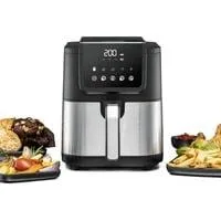 Heißluftfritteuse FRH 1500 XL schwarz/edelstahl, 1.500 Watt, Korb 5 Liter