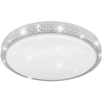 GLOBO LIGHTING LED Deckenleuchte, LED-Leuchtmittel fest verbaut, Warmweiß, LED Deckenlampe Kristall Deckenleuchte Sternen Effekt Durchmesser 40cm
