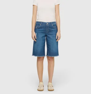MAC - MAC JEANS - RICH BERMUDA, Auth. comfort vintage denim blau - Gr. - 40