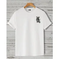 RMK T-Shirt Herren T-Shirt Rundhals mit Teddybär Motorrad