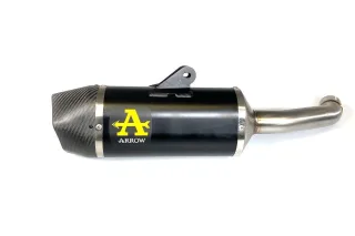 Sport Auspuff Arrow Indy Race BLACK f. KTM Duke 125 / 390 Bj.2021-2023 EURO-5 eintragungsfrei +ABE
