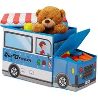 relaxdays Sitzkiepe Sitzbox für Kinder, Icecream