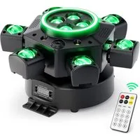 ZonQoonz Discolicht 150W 6-Arm Bühnenstrahllicht mit Sterneneffekt für DJ-Party-Hochzeit