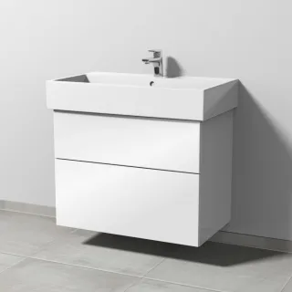 Sanipa 3way Waschtischunterbau zu Duravit Vero Air Waschtisch mit 2 Auszügen, Weiß-Glanz SF43478