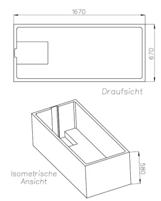 Neuesbad Wannenträger für Hoesch Mila 170x70 SW 16225