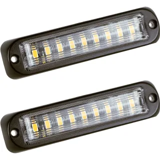 Frontblitzer LED Modul 2er-Set | SOSIAN | APXL | Gelb | ECE R65 zugelassen | 10–30V | IP67 | 14 Blitzmuster | Aluminiumgehäuse