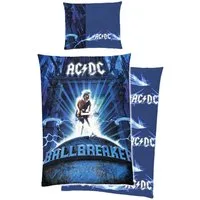 BERONAGE Wendebettwäsche ACDC Ballbreaker Bettwäsche Linon / Renforcé, 100% Baumwolle, 2 teilig, 135x200 + 80x80 cm