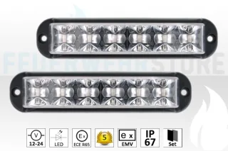 Frontblitzer Set 6 LED BULLITT ECE-R65 blau Blau