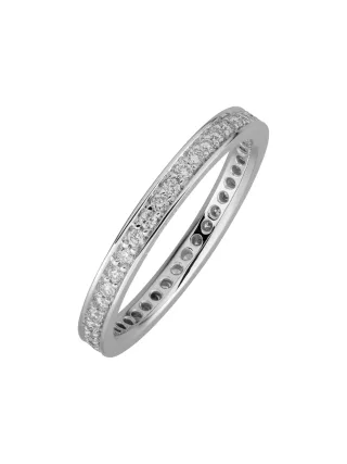 Lyomi Ring 585/- Weißgold Memoire synth. Diam. 0,49ct.