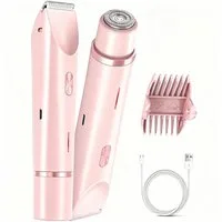 inschimmer Haarentferner-Set 2-in-1 Elektrischer Rasierer Damen Bikinitrimmer für Gesicht Körper