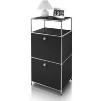 Floordirekt Mehrzweckregal Concept Epure MK-120, B50 × T40 × H100 cm, verschließbar Fächer, modular, Aufbewahrungsregal mit verchromtem Metallgestell, Design Regal