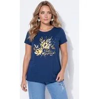 Angel of Style T-Shirt T-Shirt A-Linie Blumen-Motiv Halbarm