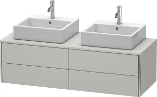 Duravit XSquare Konsolenwaschtischunterbau wandhängend Betongrau Matt 1400x548x400 mm - XS4916B0707 XS4916B0707