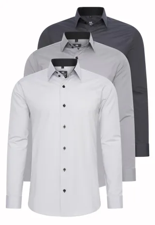 3er Set Business Hemd
