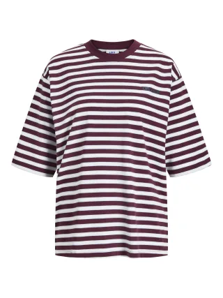 JJXX - JXRHEA LOOSE SS STRIPE TEE JRS Winetasting - Gr. - M