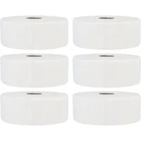 SANISMART Papierhandtuch 6 x Jumbo Toilettenpapier 2-lagig hochweiß Zellstoff Ø 27 cm