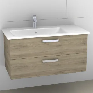 Artiqua 414 Waschtischunterschrank für Venticello 4134L1, 4134L3 Sanremo Eiche quer NB, 414-WU2L-V10 414-WU2L-V108-7145-428
