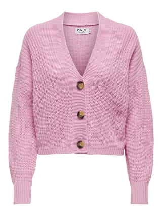 ONLY - ONLCAROL NICE L/S CARDIGAN KNT NOOS Prism Pink - Gr. - XL
