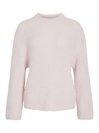 VILA - VIELLIS O-NECK L/S KNIT PULLOVER/R cherry blossom - Gr. - L